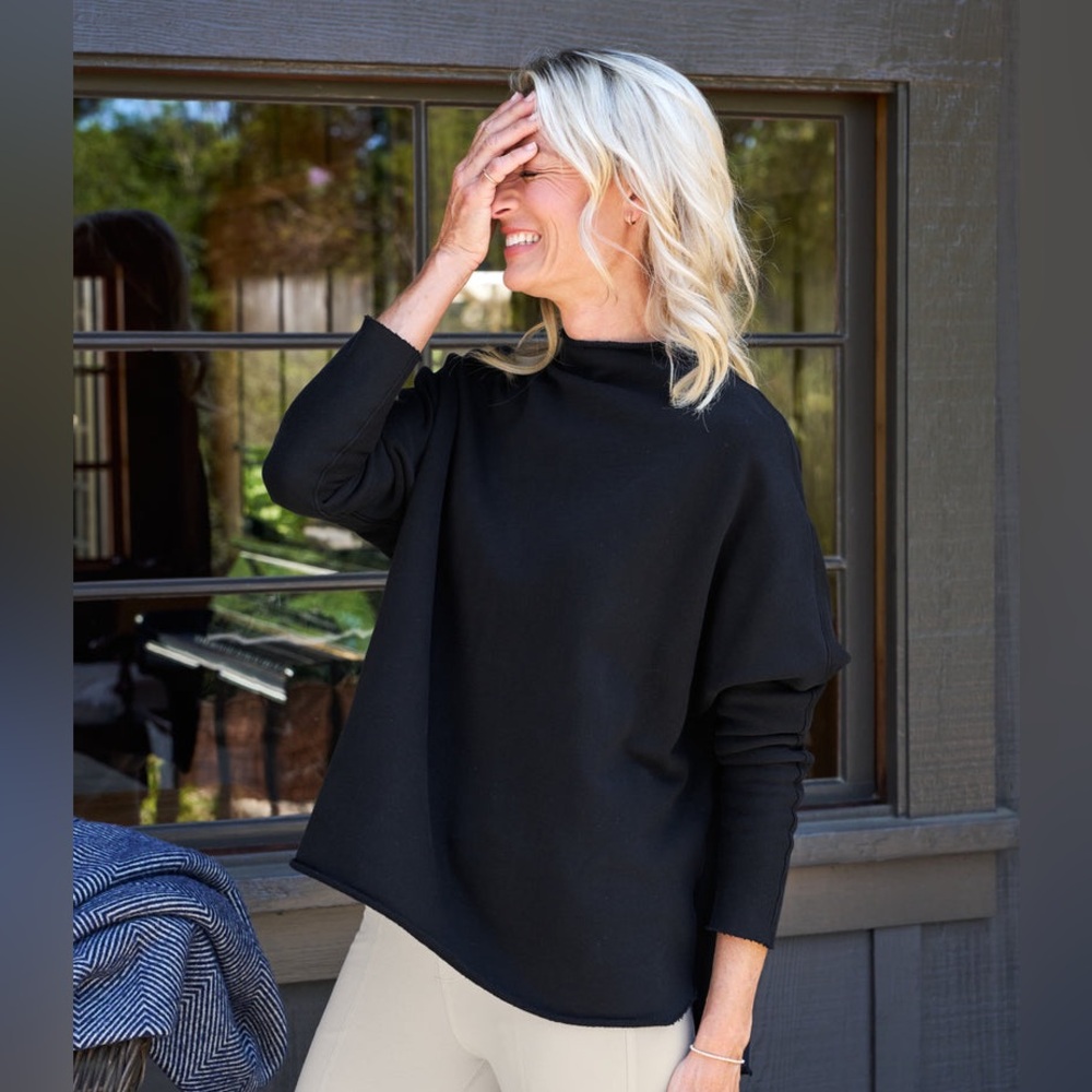 Frank & Eileen Effie long-sleeve funnel neck capelet size M - Picture 4 of 14